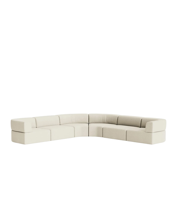 Stretch Large Angled Corner Sofa - Copenhagen Grey