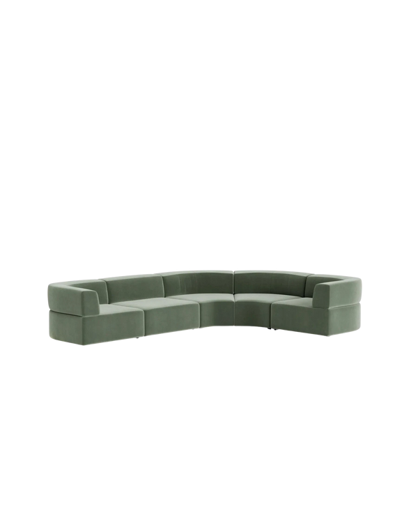 Stretch Angled Corner Sofa - Opal Ocean