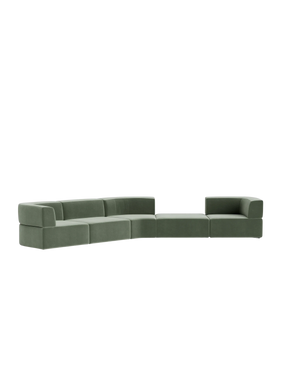 Stretch Large Angled Gap Sofa - Opal Ocean