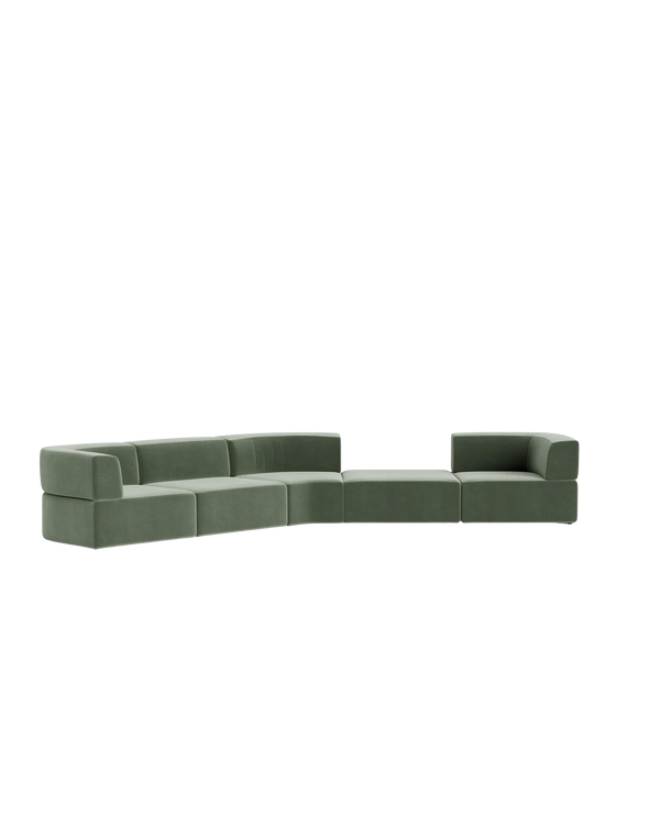 Stretch Large Angled Gap Sofa - Opal Ocean