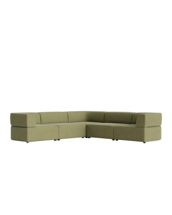 Stretch Corner Sofa - Fossil Eucalyptus