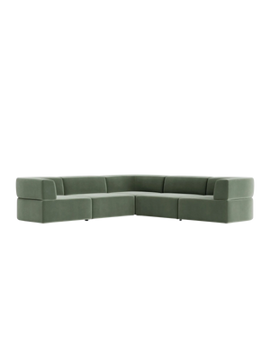 Stretch Corner Sofa - Opal Ocean