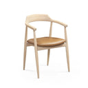 Profile Dining Chair - Oak / Tan Vegan Leather