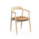 Profile Dining Chair - Oak / Tan Vegan Leather
