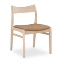 Eclipse Dining Chair - Oak / Tan Vegan Leather