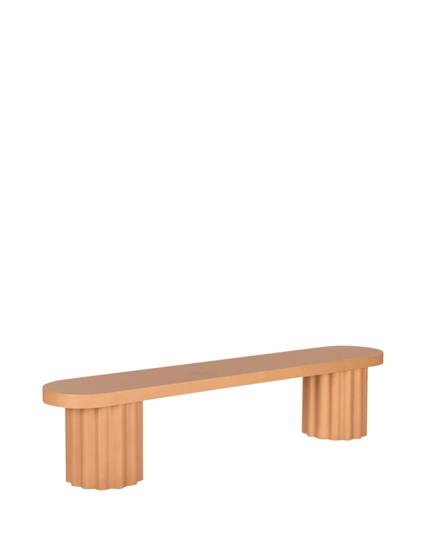 Flock Outdoor Dining Bench 210cm - Terracotta Concrete
