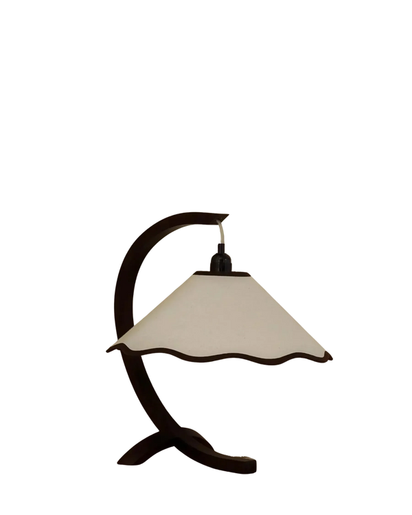 Kira Table Lamp - Walnut / Cream