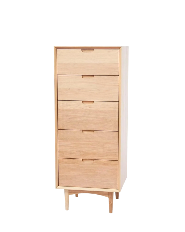 Mia 5 Drawer Chest - Oak