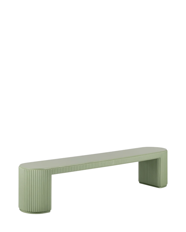 Nova Outdoor Dining Bench 210cm - Green Concrete