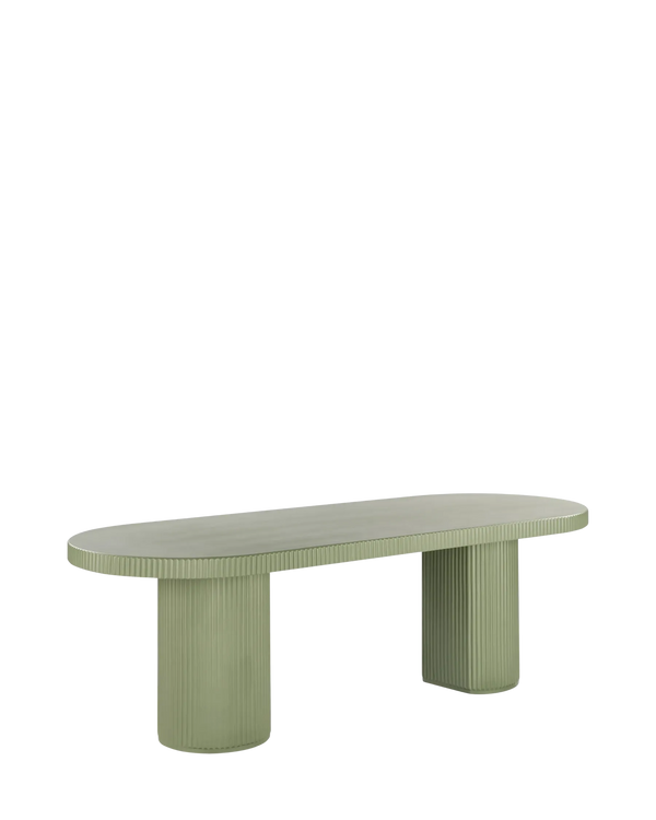 Nova Outdoor Dining Table 240cm - Green Concrete