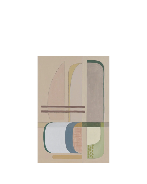 Pascal Blush One Canvas Print 120cm x 80cm Oak Frame