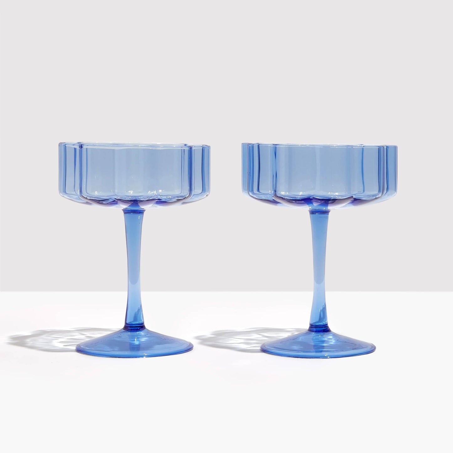 Wave Coupe set of 2 - Blue