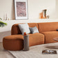 Swell Left Hand Chaise Sofa - Novatex Terracotta