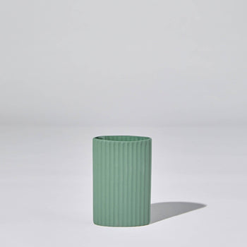 Ripple Oval Vase Small - Moss