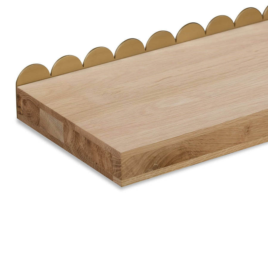 Scallop Wall Shelf 40cm - Oak