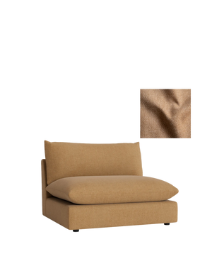Sidney Slipcover Armless Middle Module Fabric - Fossil Fawn