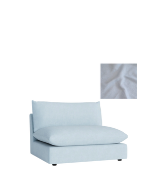Sidney Slipcover Armless Middle Module Fabric - Fossil Powder Blue