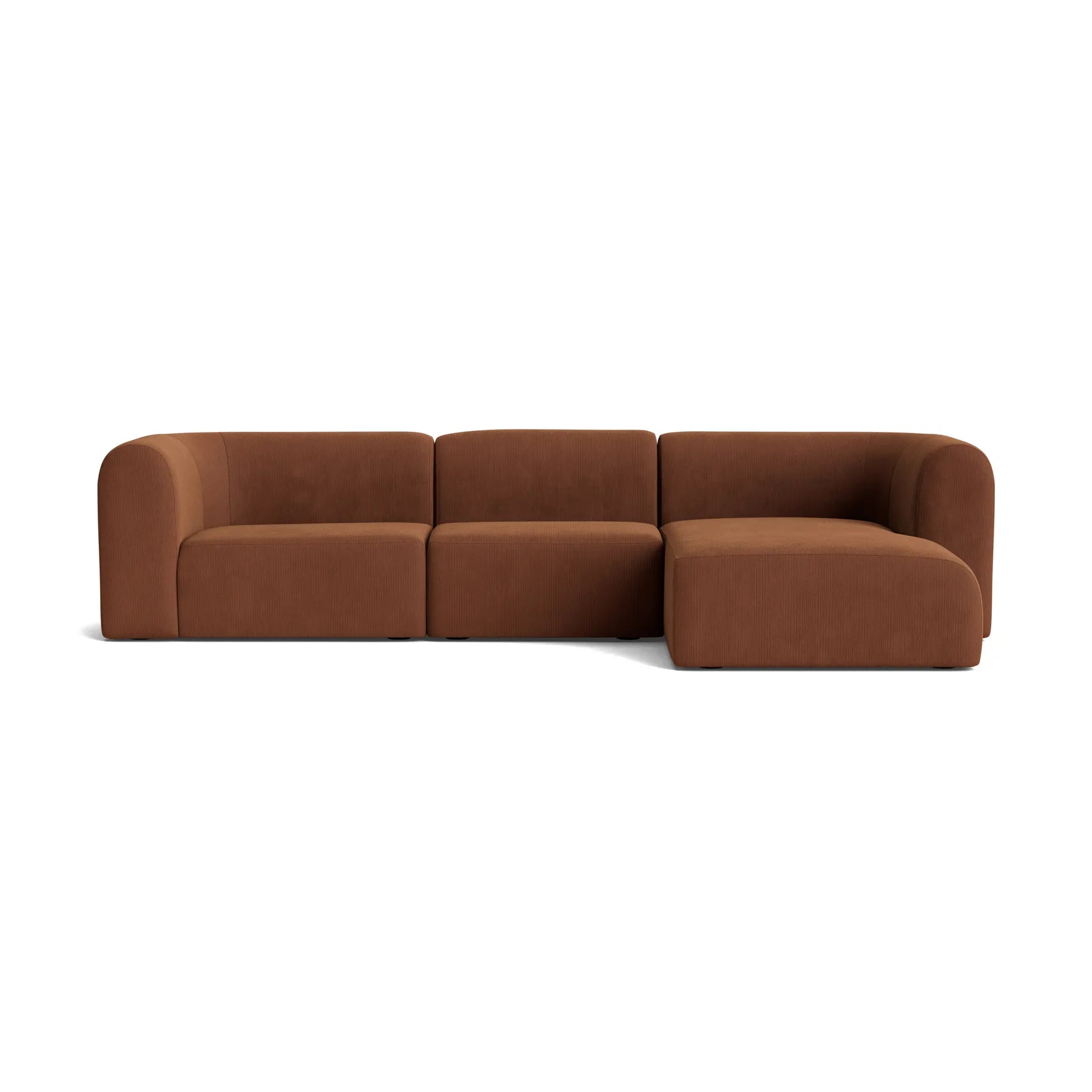 Berg 4 Seater RHF Chaise Sofa - Corduroy Cocoa