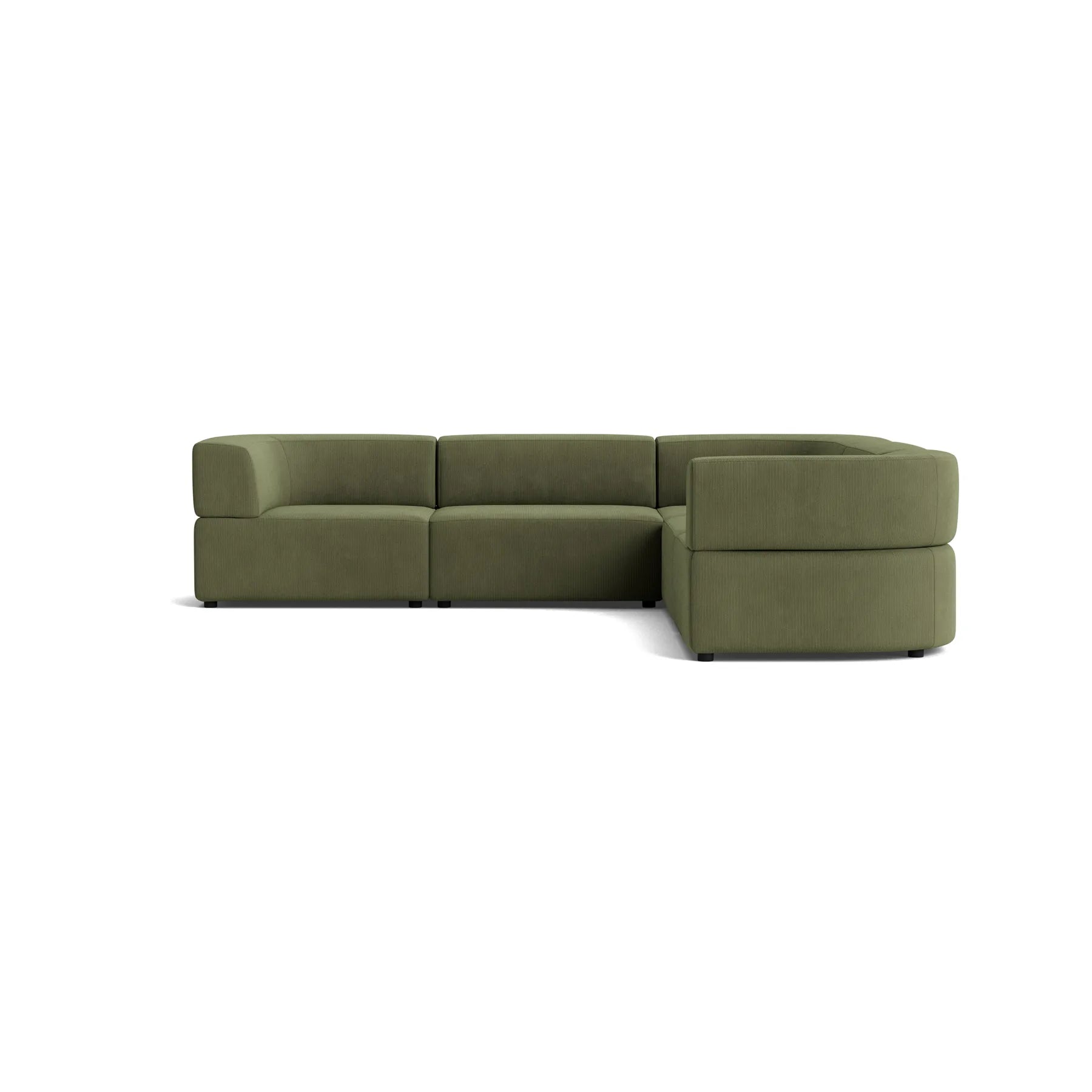 Stretch Corner Sofa - Corduroy Forest