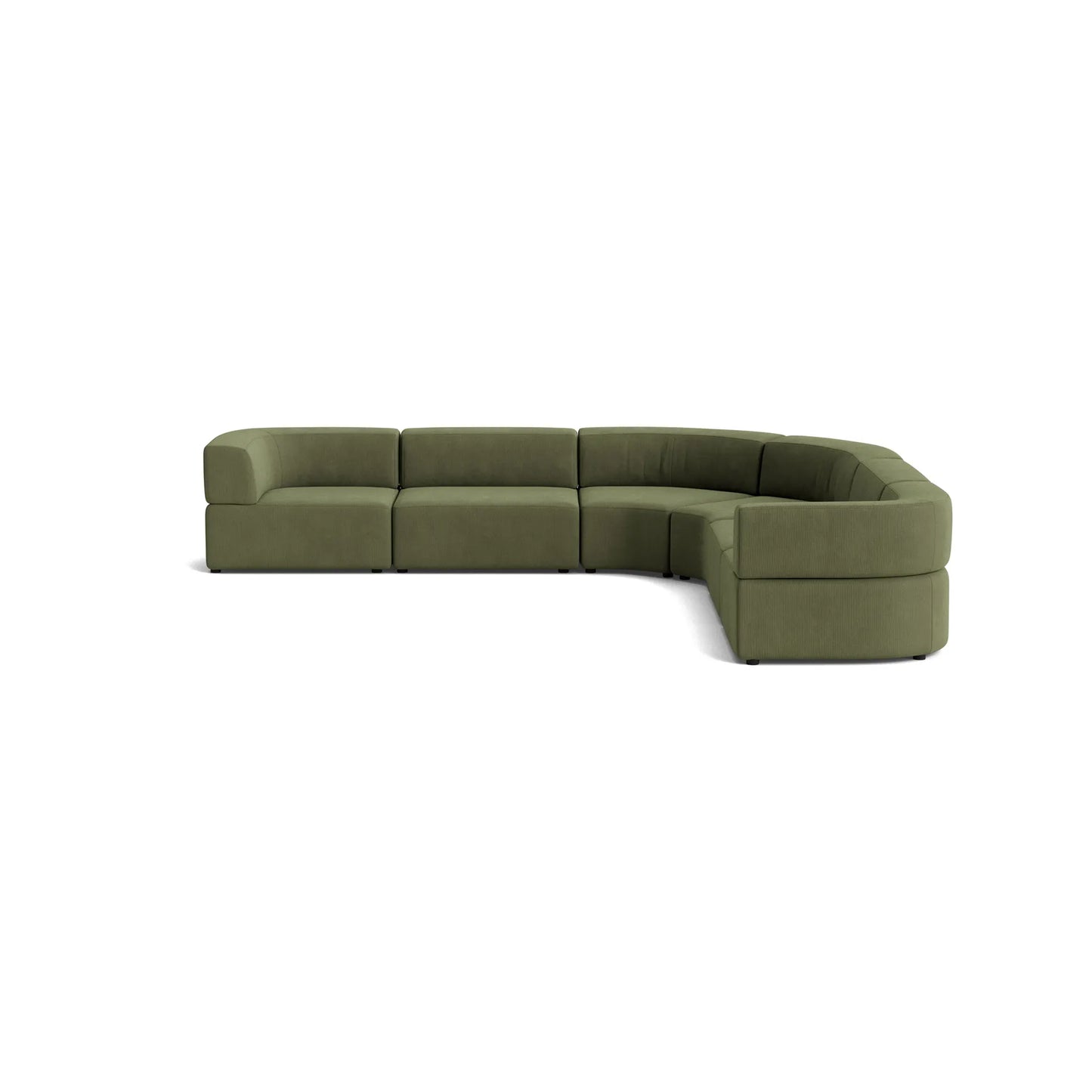 Stretch Large Angled Corner Sofa - Corduroy Forest