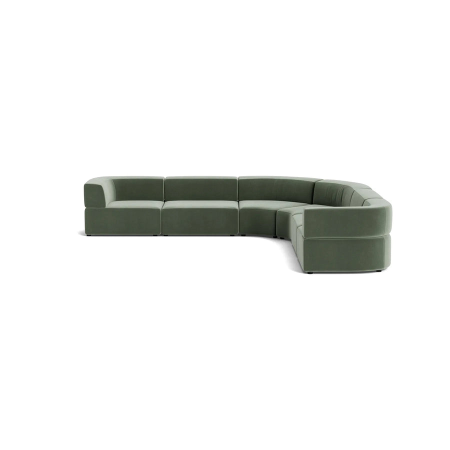 Stretch Large Angled Corner Sofa - Opal Ocean