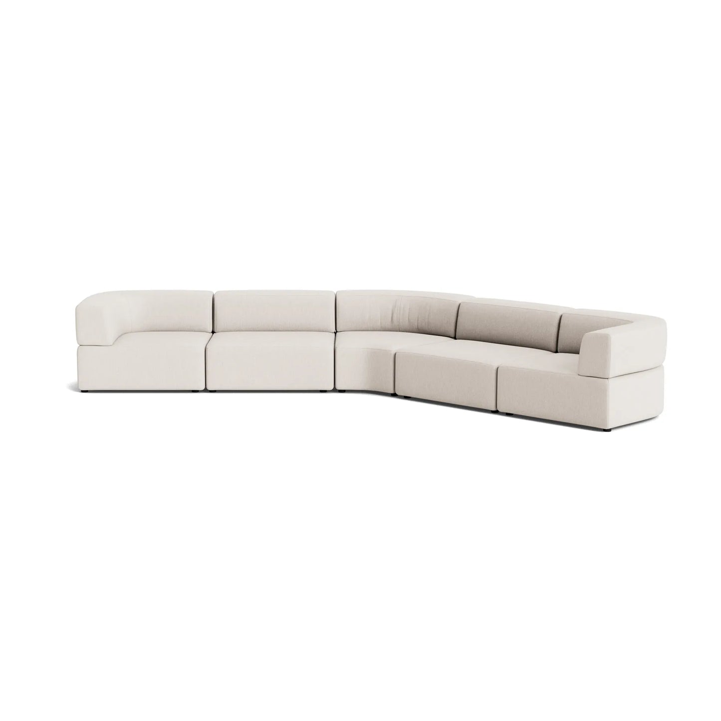 Stretch Large Closed Chaise Sofa - Silex Off White