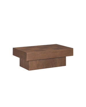 Check Coffee Table Rectangle  - Deep Oak