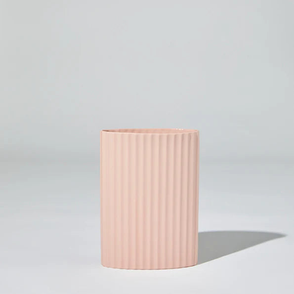 Ripple Oval Vase Medium - Pink