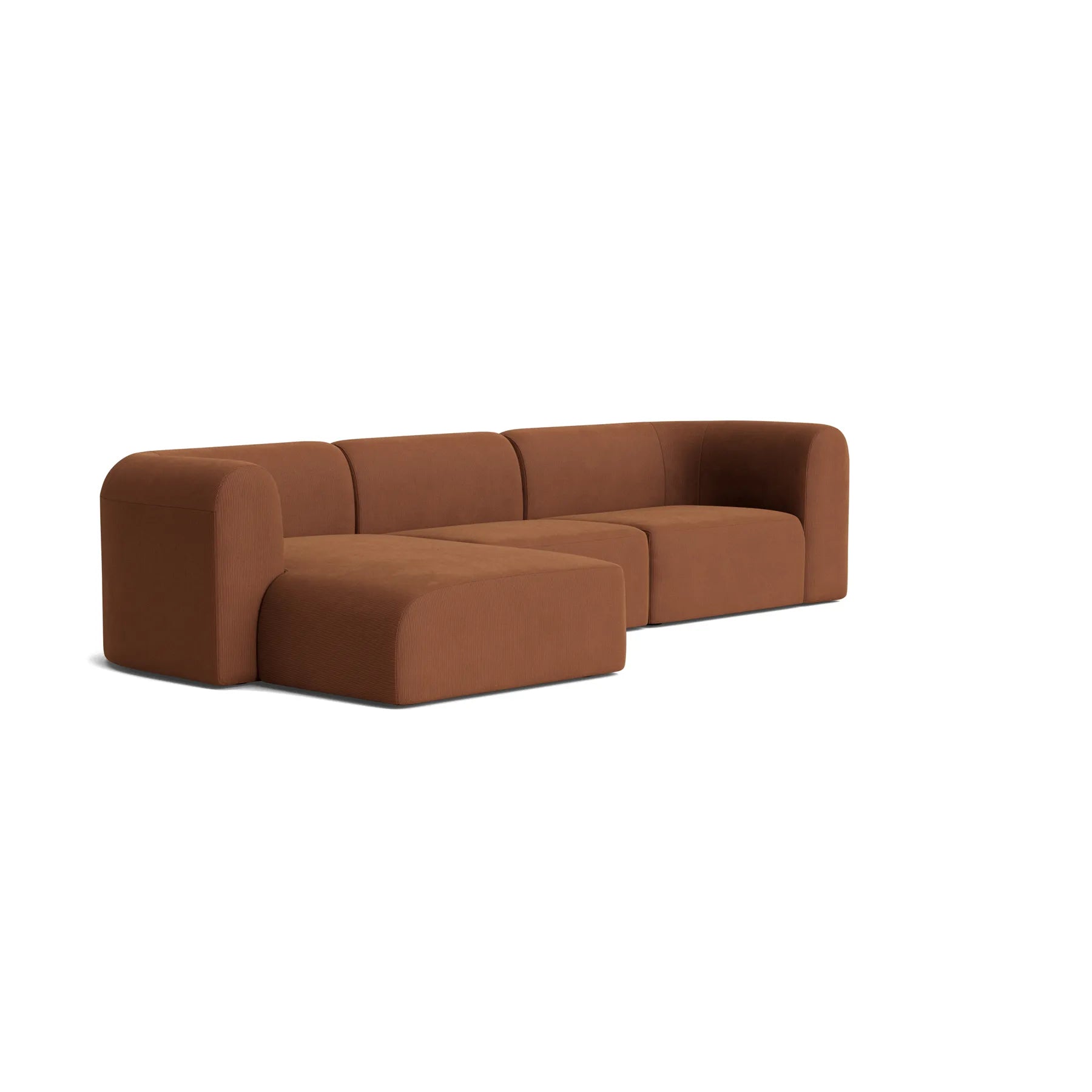 Berg 4 Seater LHF Chaise Sofa - Corduroy Cocoa