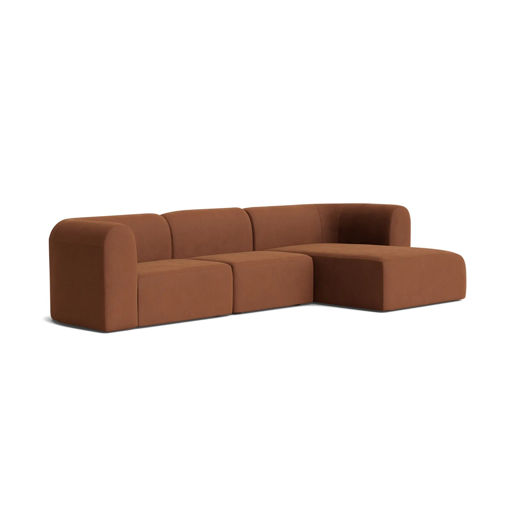 Berg 4 Seater RHF Chaise Sofa - Corduroy Cocoa
