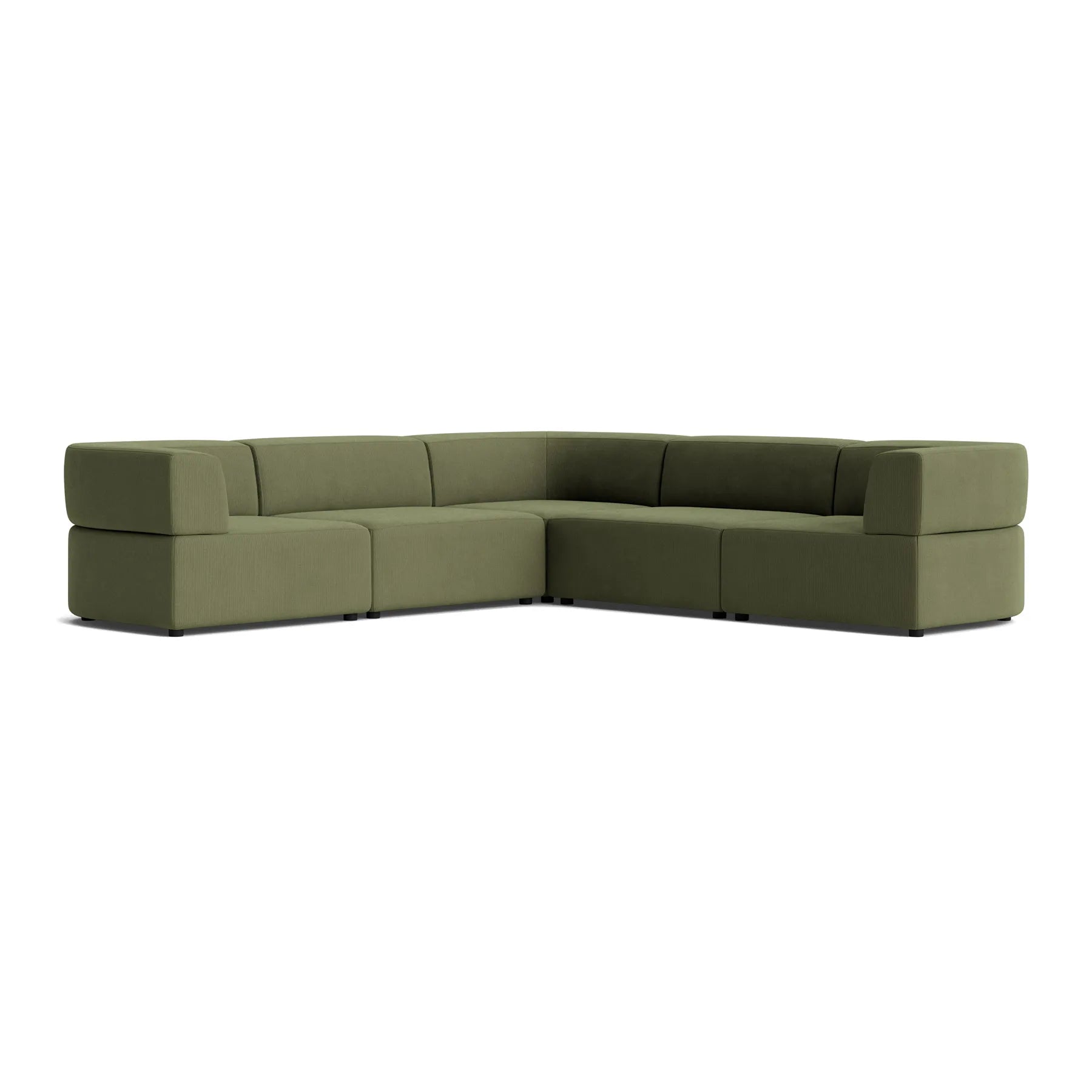 Stretch Corner Sofa - Corduroy Forest