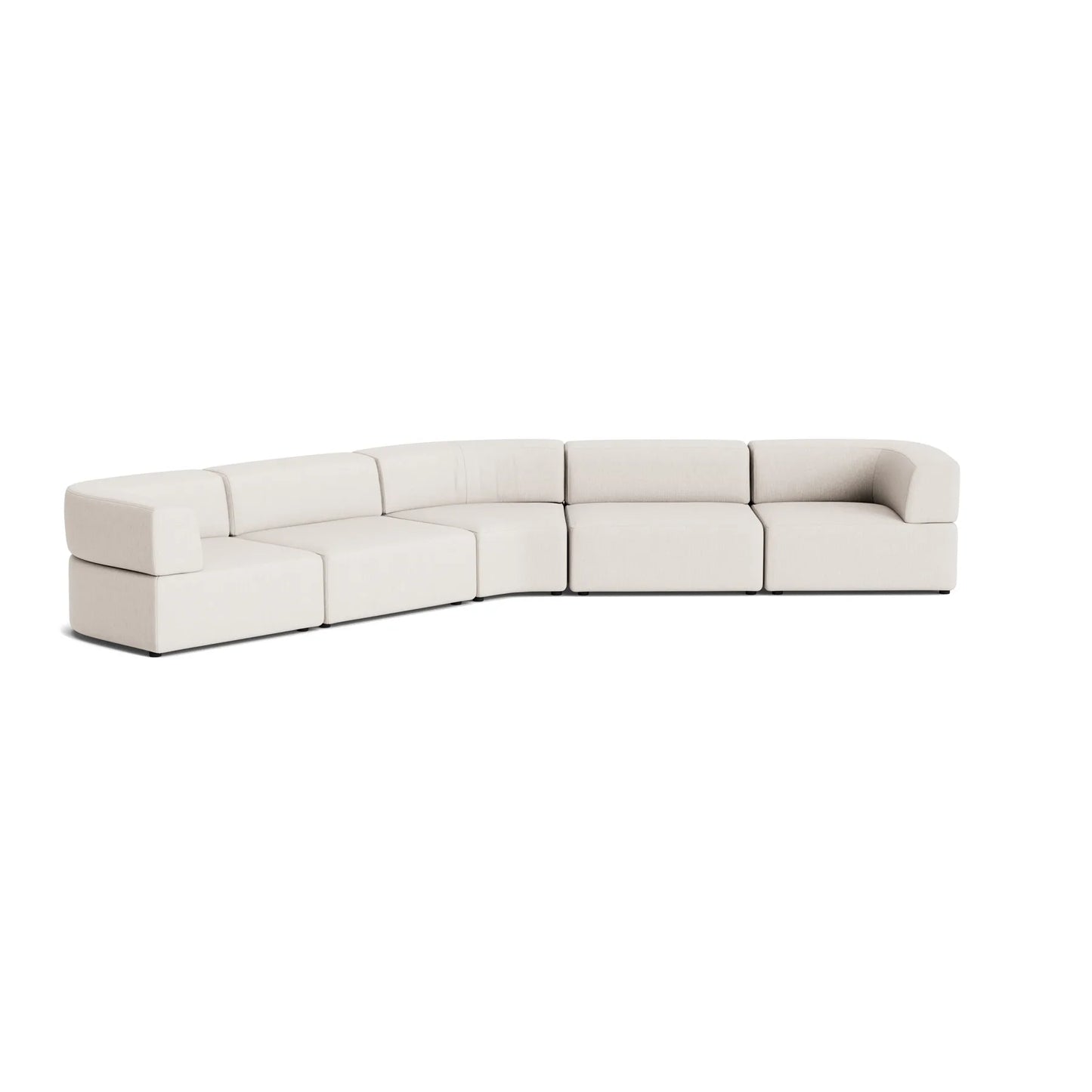 Stretch Large Closed Chaise Sofa - Silex Off White