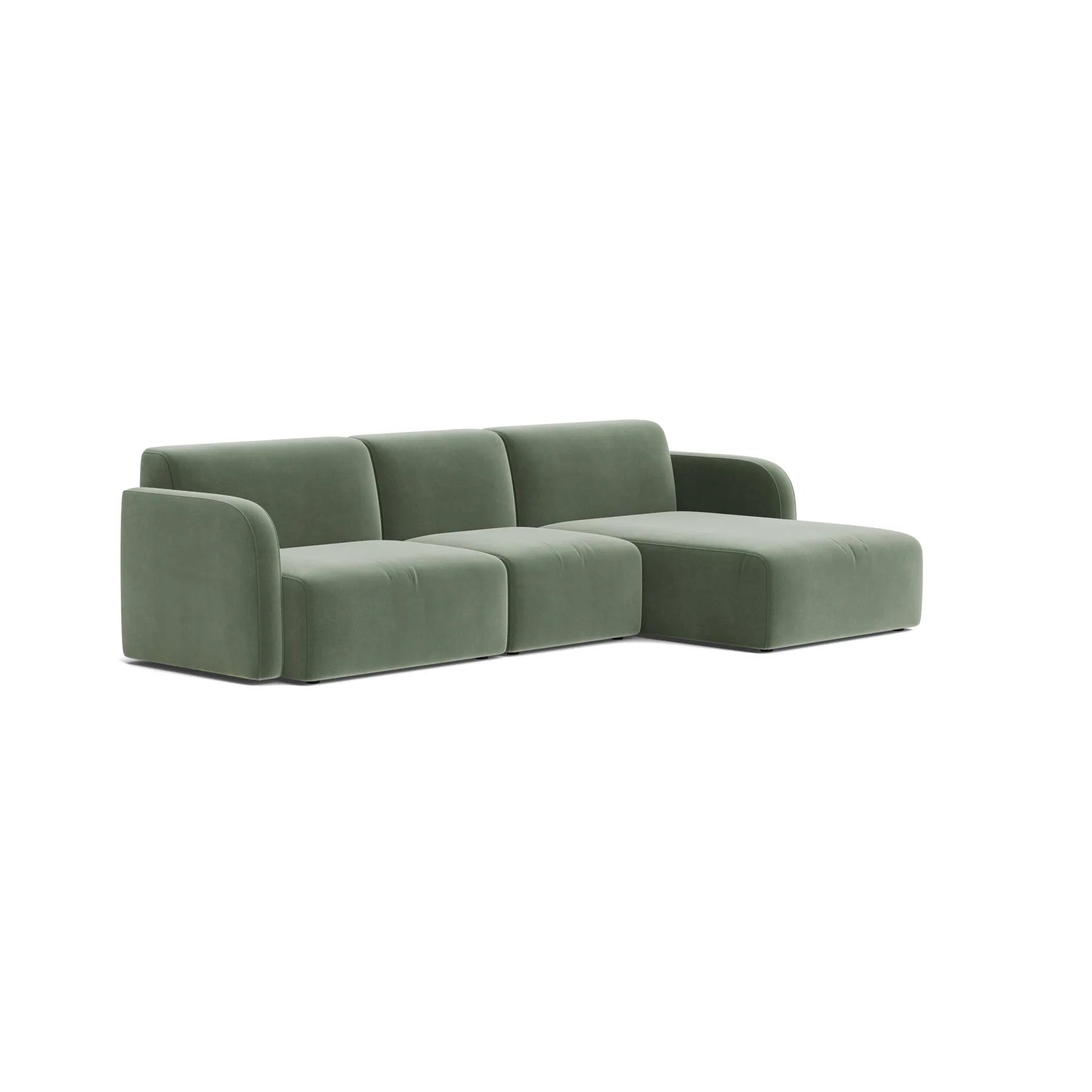 Jam 4 Seater RHF Chaise Sofa - Opal Ocean
