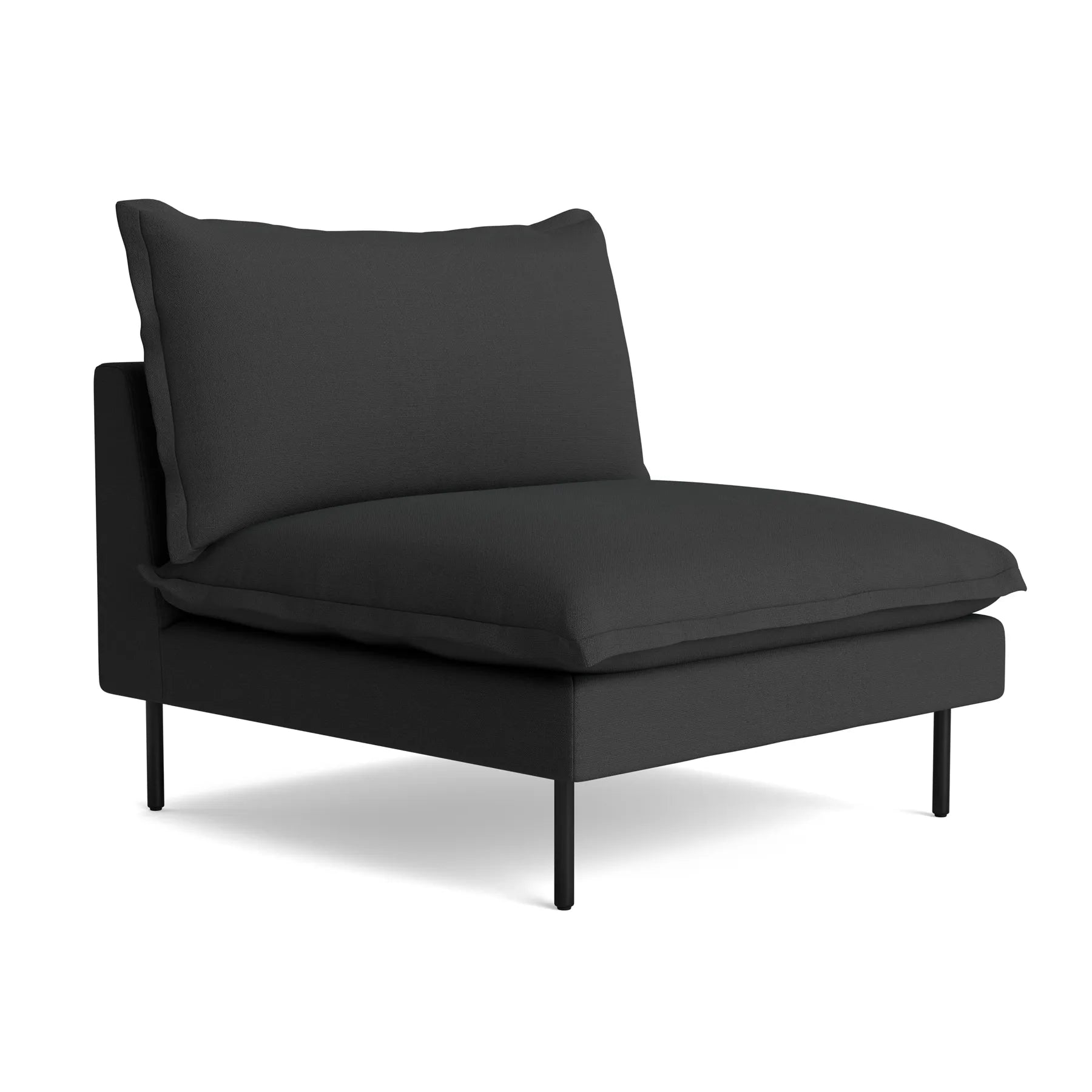 Seam Armless Middle Module - Siena Charcoal