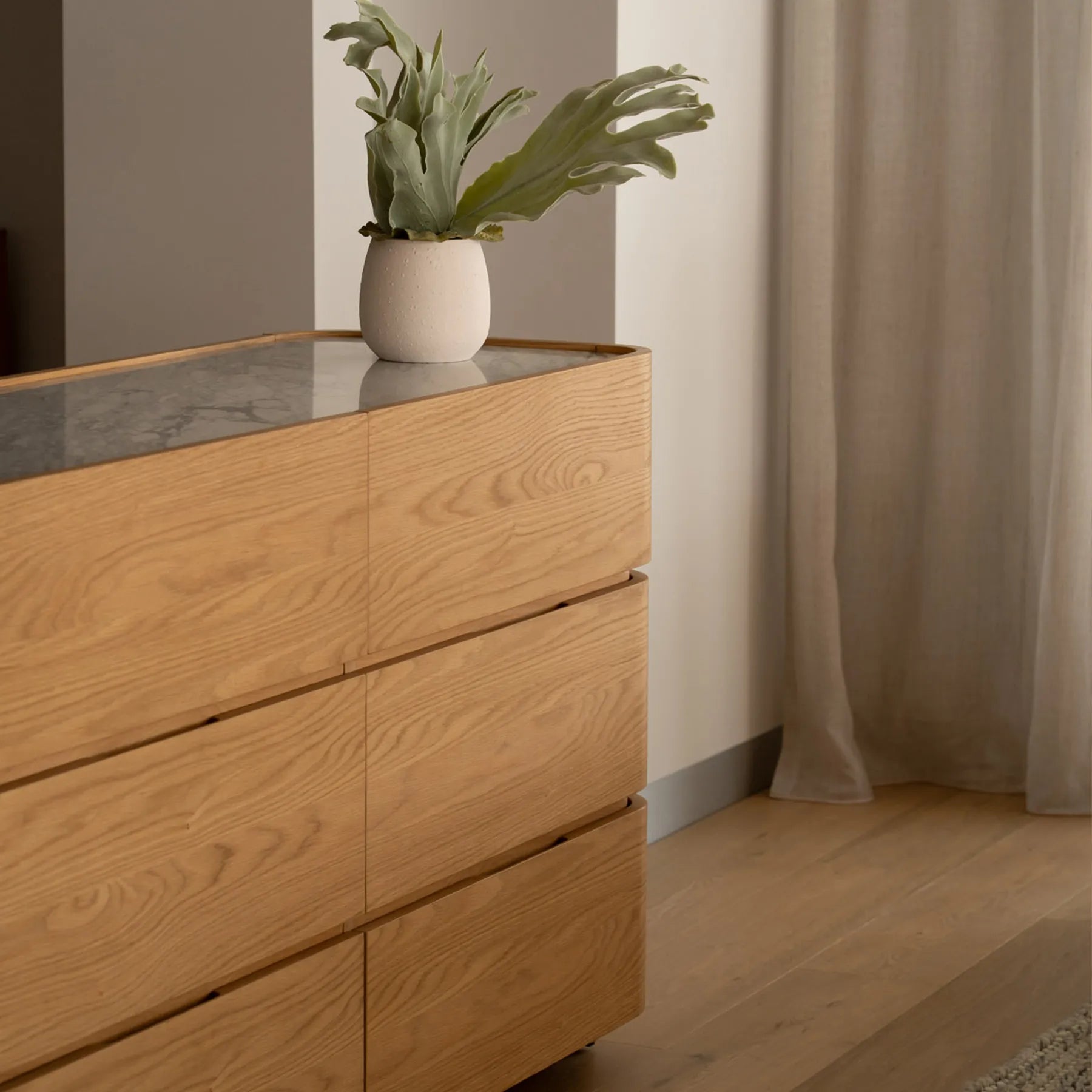 Brodie Six Drawer Chest - Oak