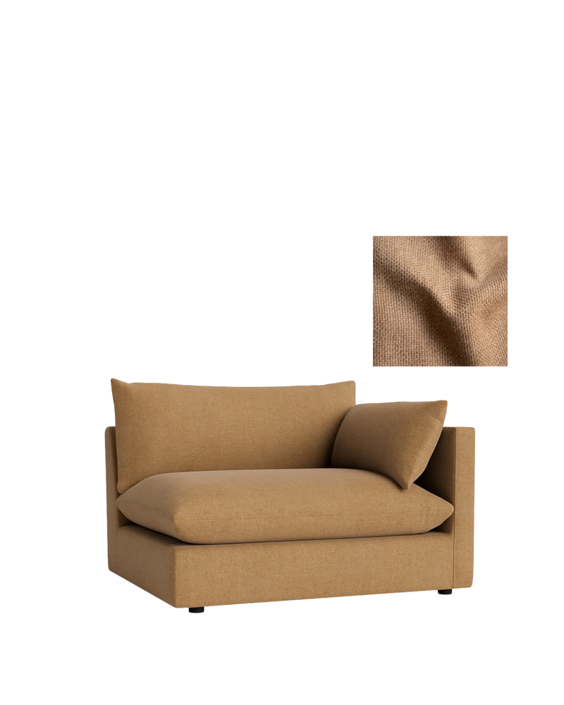 Sidney Slipcover Left Corner Module Fabric - Fossil Fawn