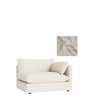 Sidney Slipcover Right Corner Module Fabric - Fossil Vanilla