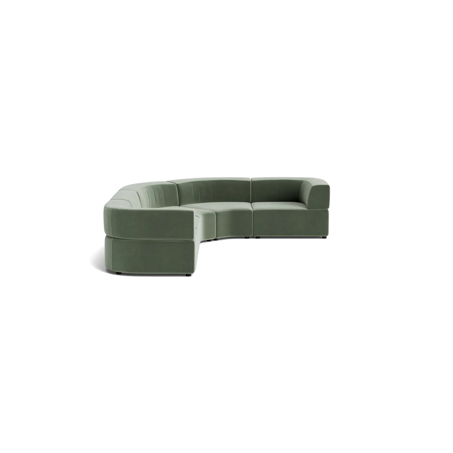 Stretch Angled Corner Sofa - Opal Ocean