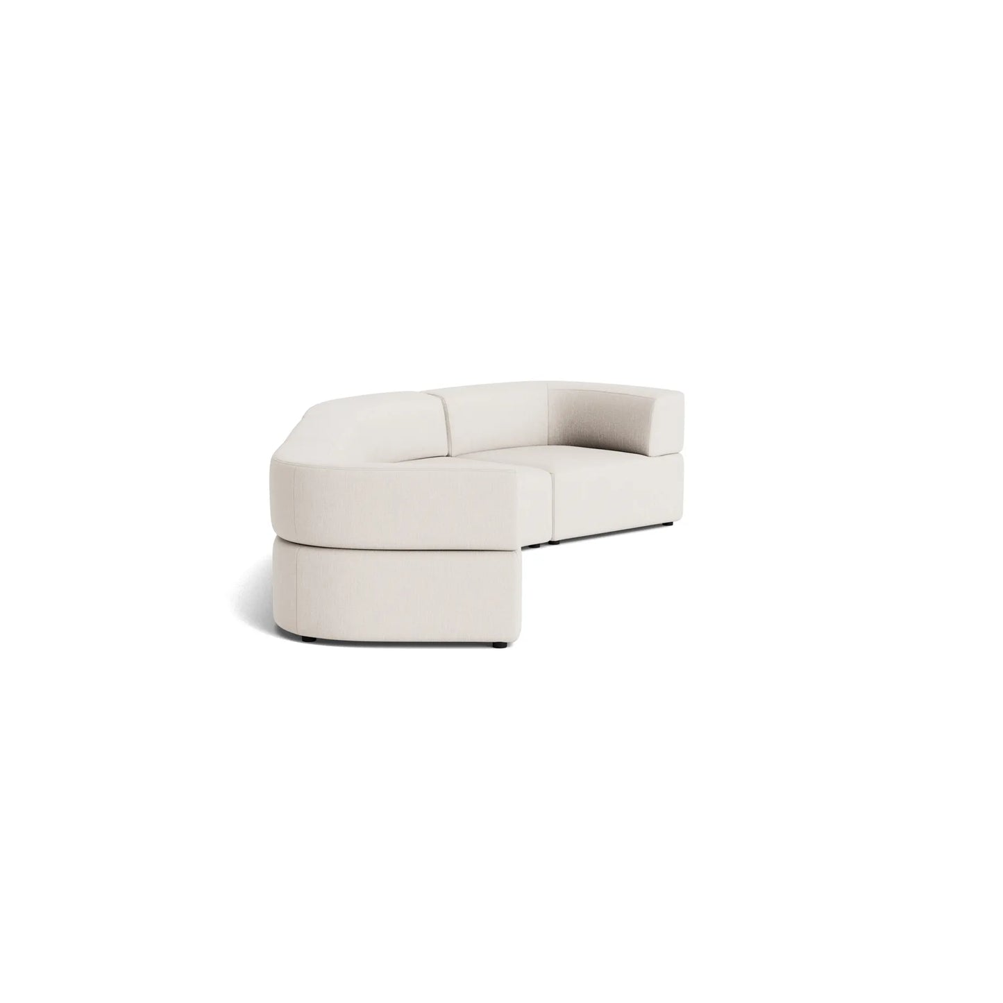 Stretch Closed Chaise Sofa - Silex Off White