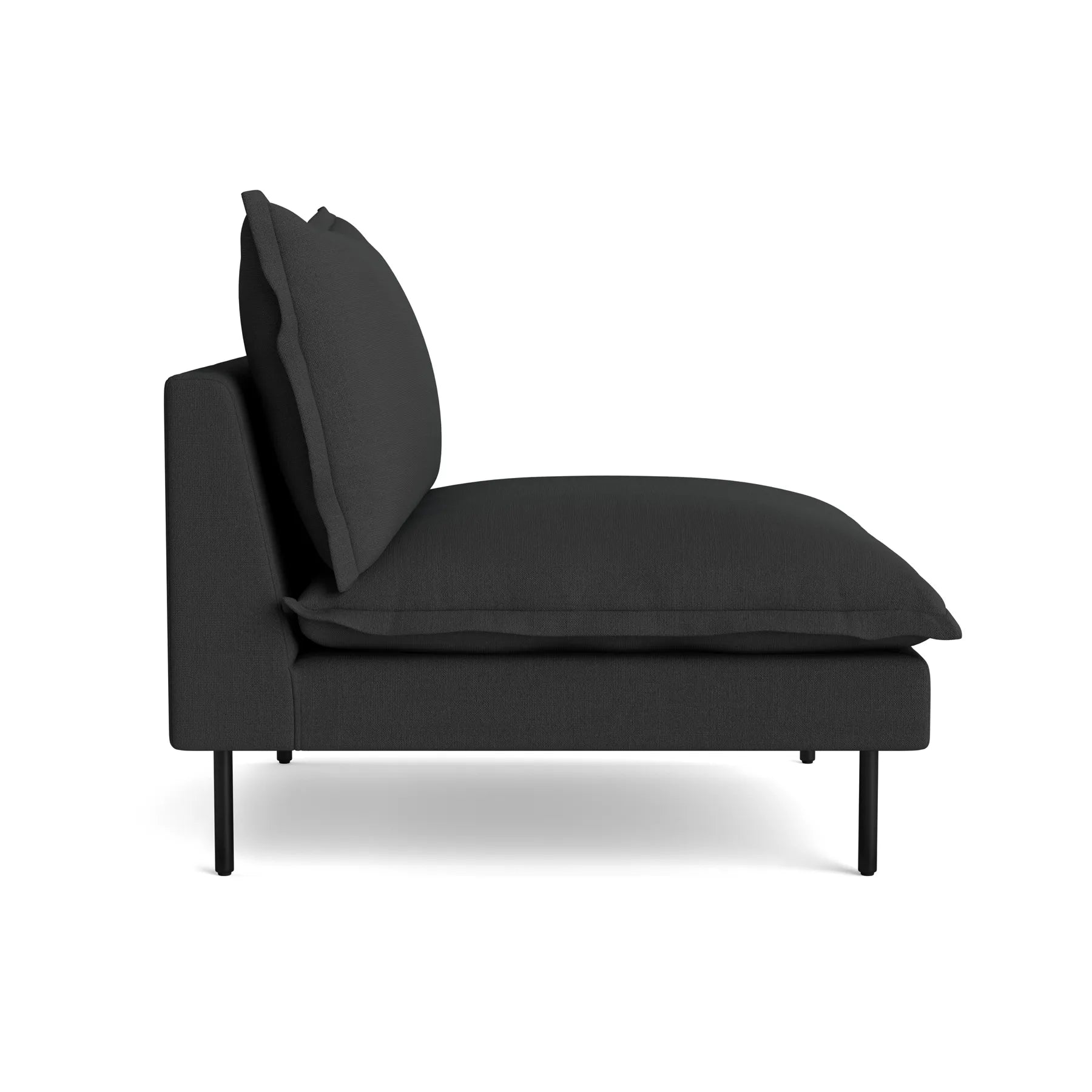 Seam Armless Middle Module - Siena Charcoal