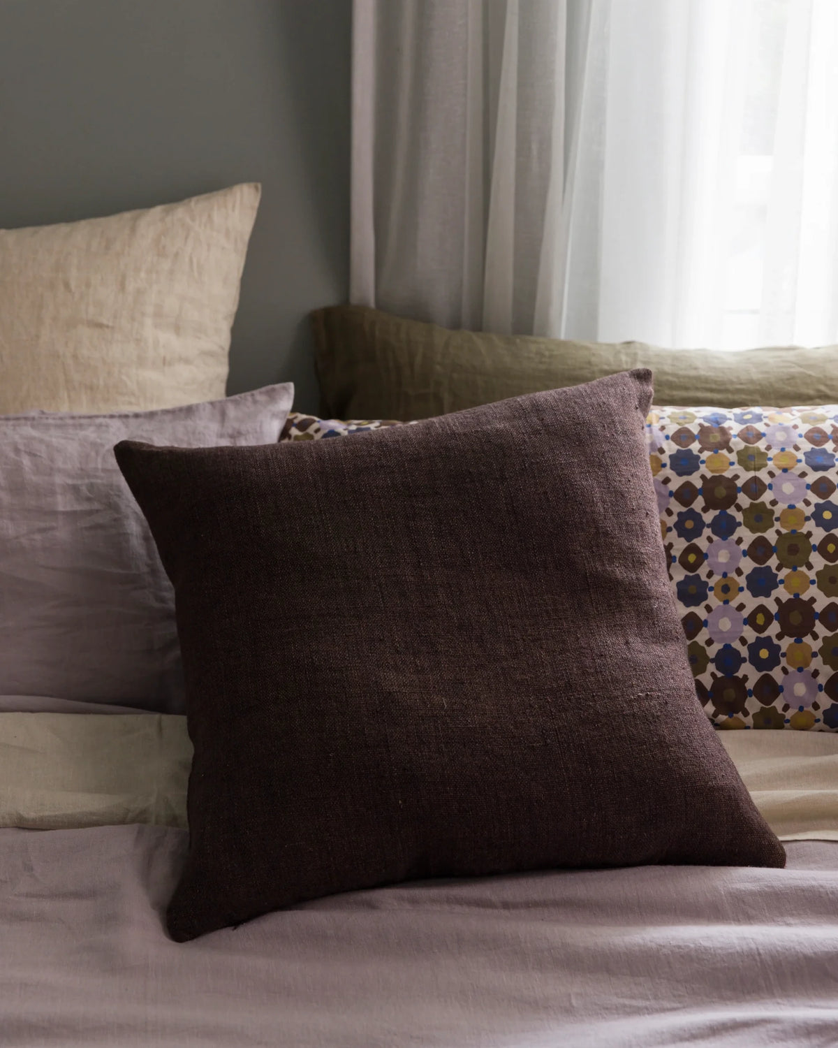Heavy Linen Cushion - Rye