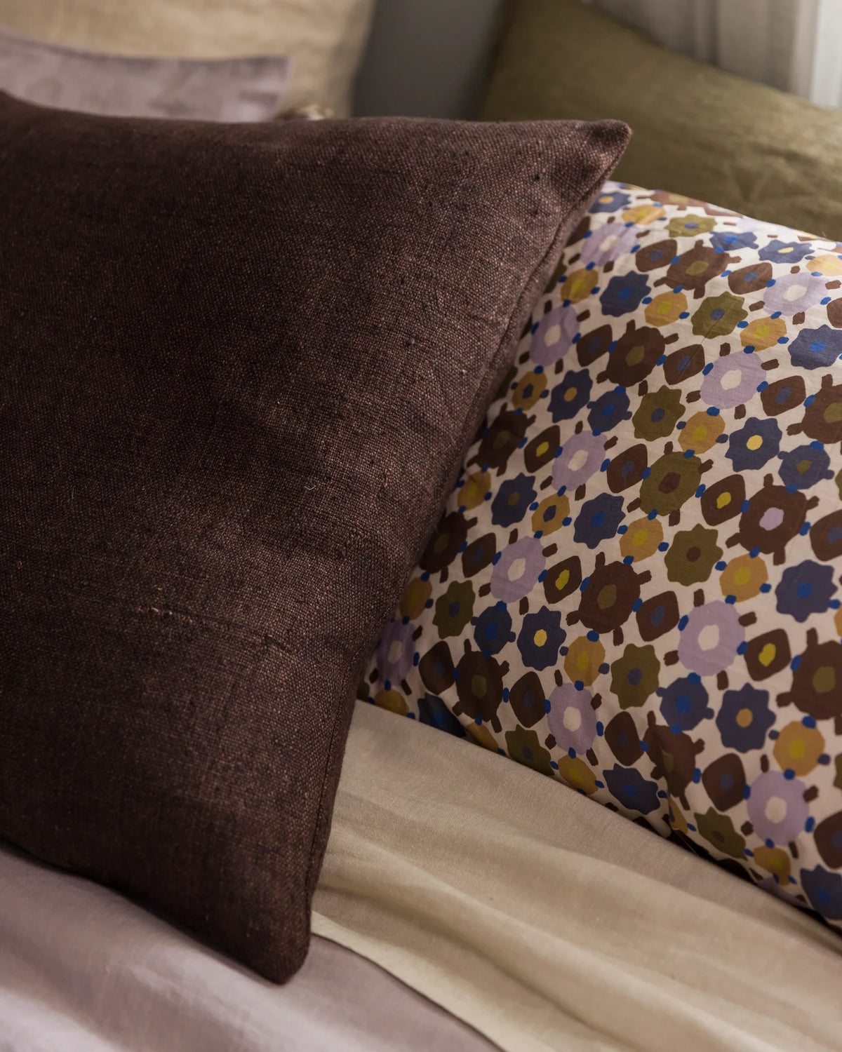 Heavy Linen Cushion - Rye