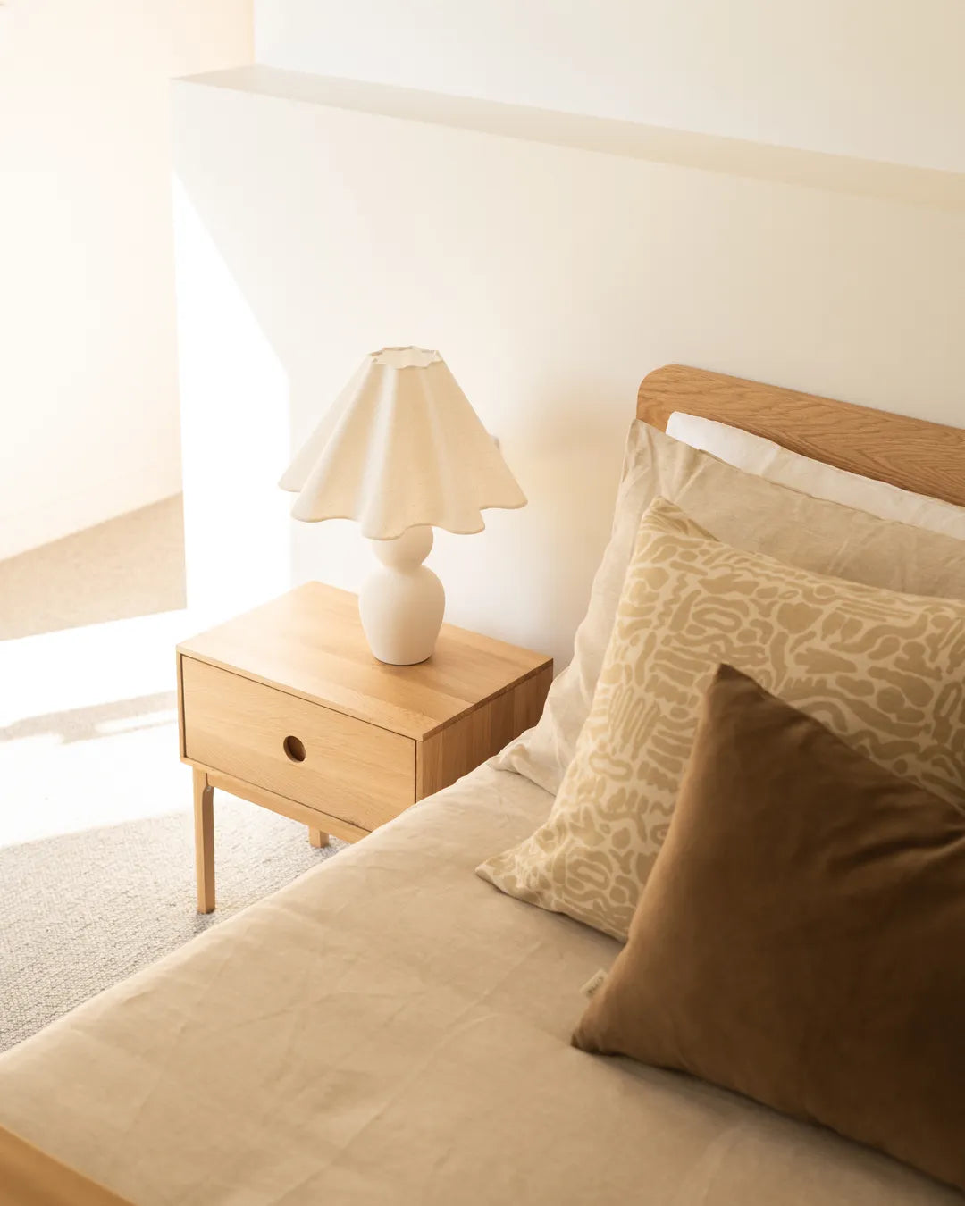 Ambience Bedside Table - Oak