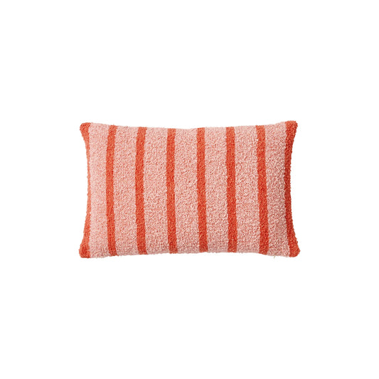 Boucle Thin Stripe Cushion - Pink