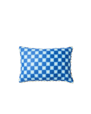 Shell Check Cushion - Blue