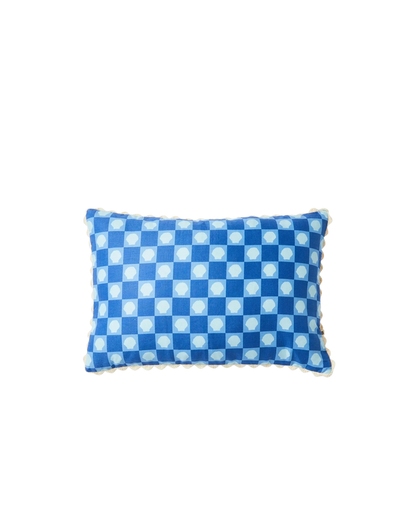 Shell Check Cushion - Blue