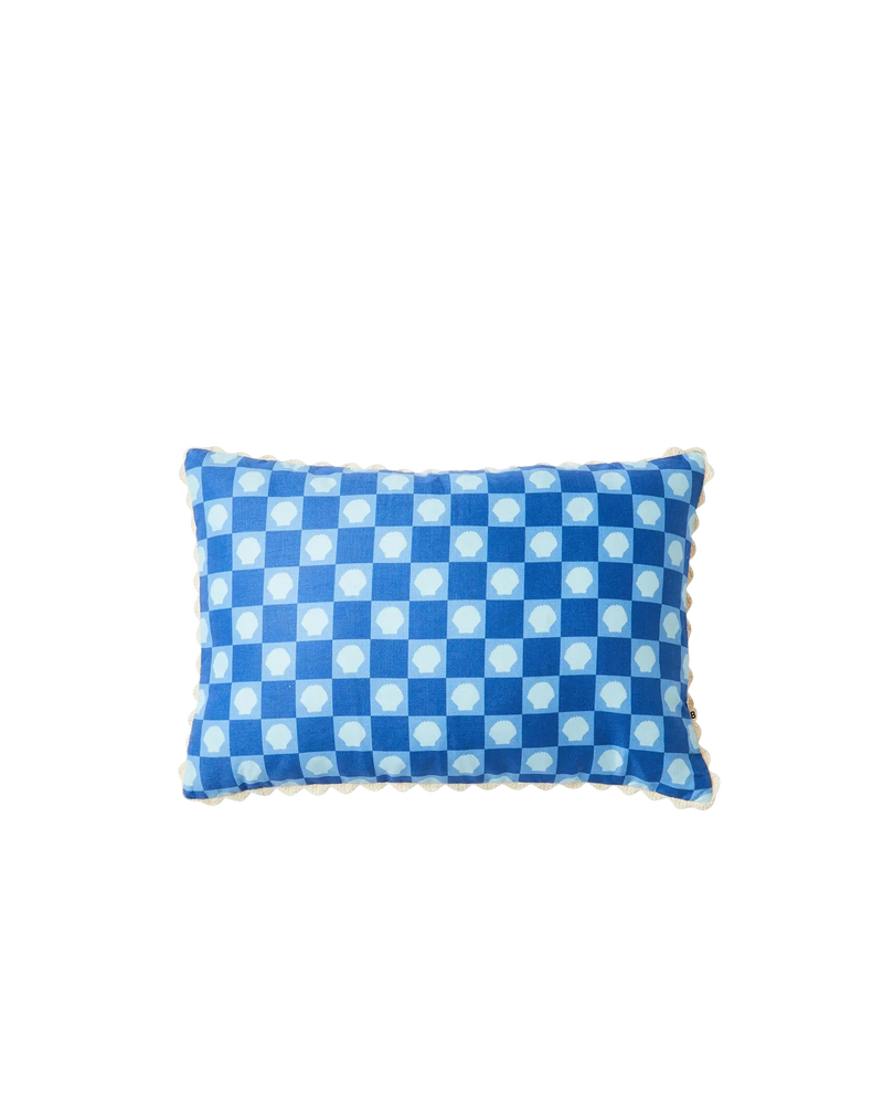 Shell Check Cushion - Blue