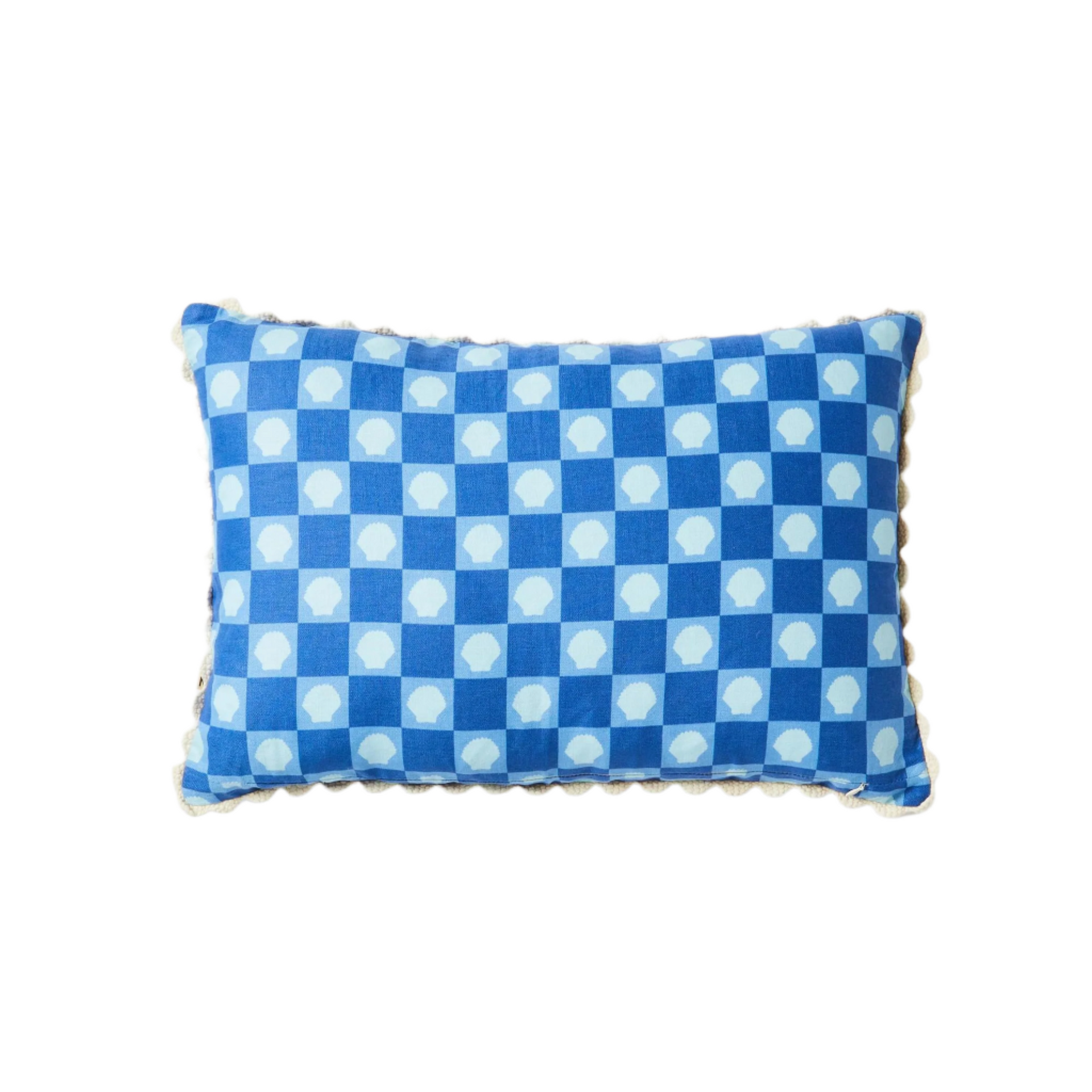 Shell Check Cushion - Blue