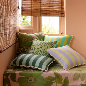 Tiny Aster Cushion Square - Green