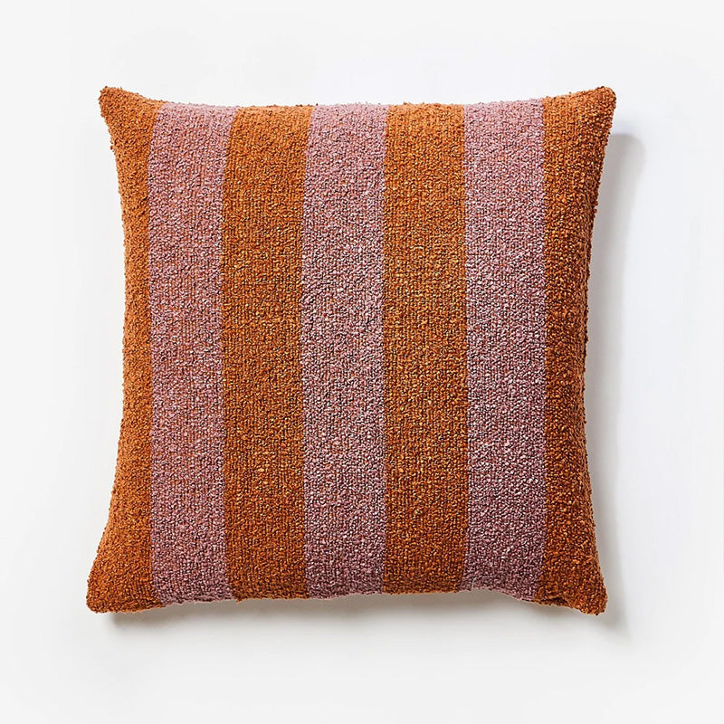 Boucle Stripe Cushion - Purple Cocoa